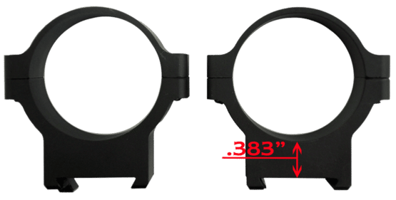 CZ USA 34mm Low Scope Rings for CZ 550/557 with matte black finish